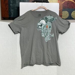 Closet clean out!  Gray men’s Miami Hurricanes t-shirt